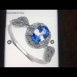 Ladies Diamond and Tanz size 7 ring
